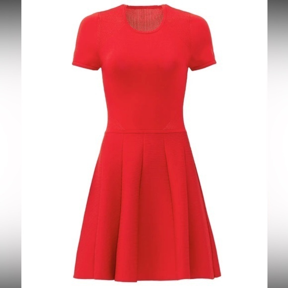 Parker Red Trace Knit Dress | S - Picture 1 of 9